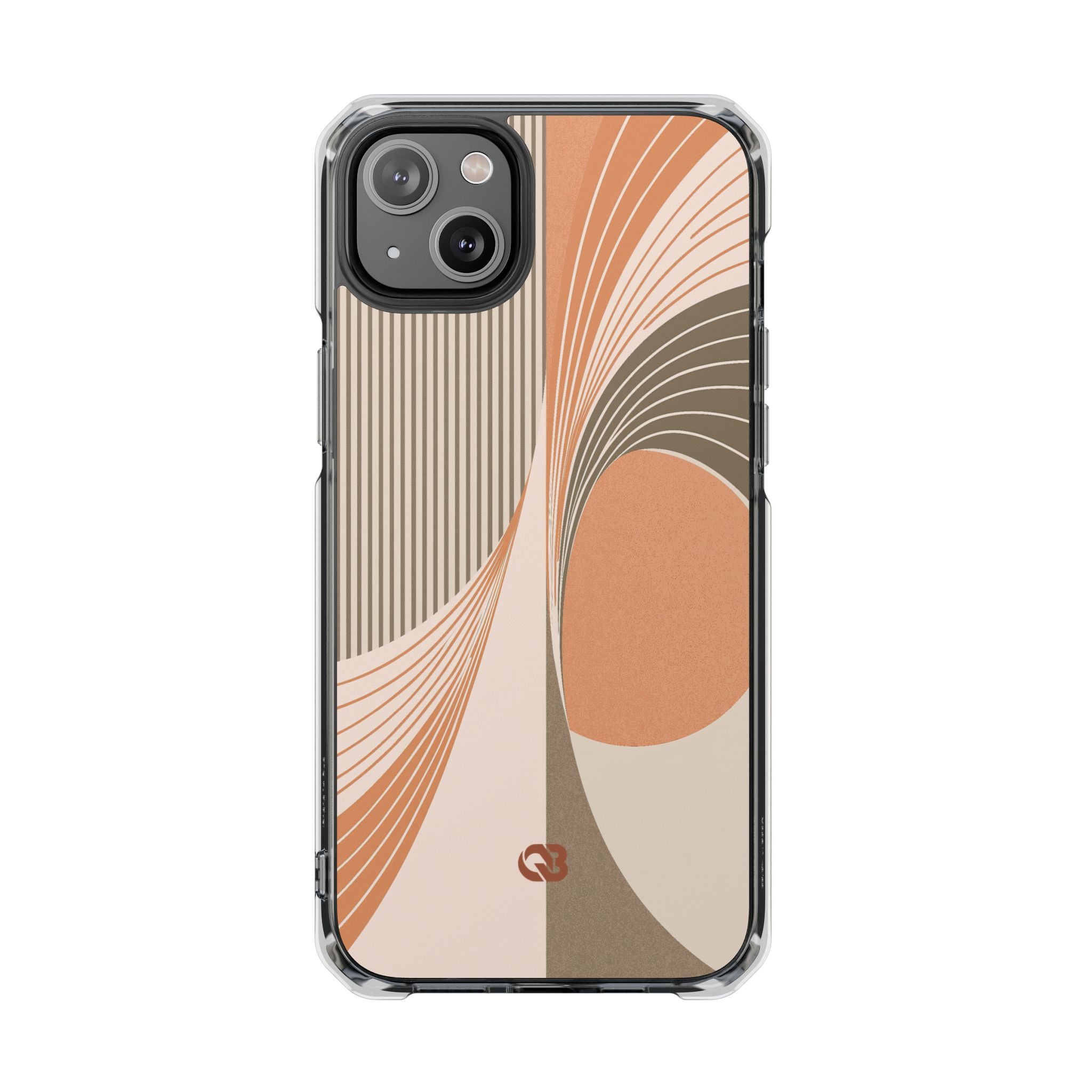 Orange Impact MagSafe Phone Case for iPhone - Desert Arc Horizon