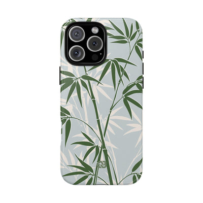 Green Tough Phone Case for iPhone - Kyoto Bamboo Canopy