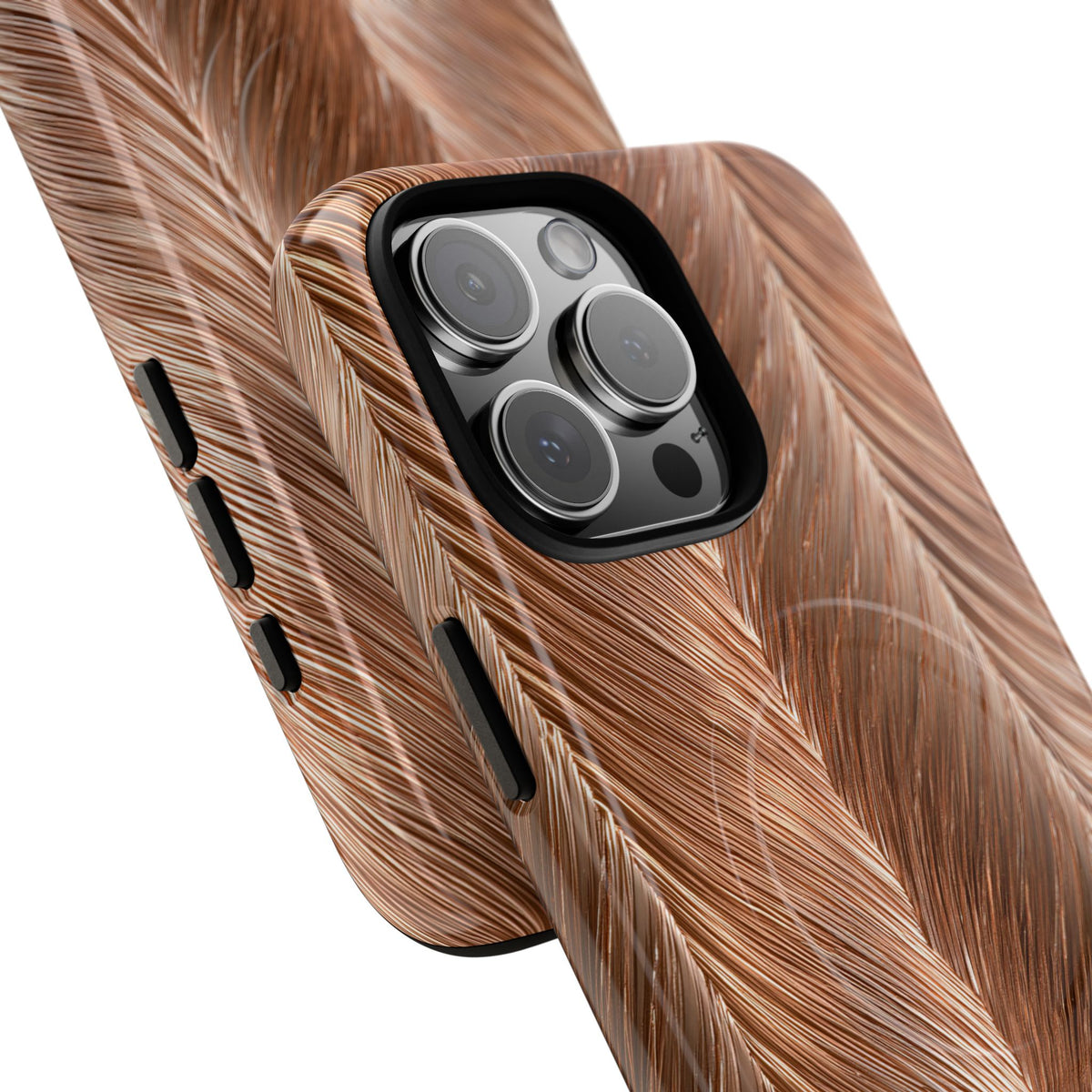 Rose Gold Weave · Tough 2.0 Magnetic Phone Case for iPhone · Brown