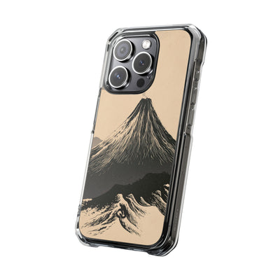 Beige Impact MagSafe Phone Case for iPhone - Obsidian Ink Summit