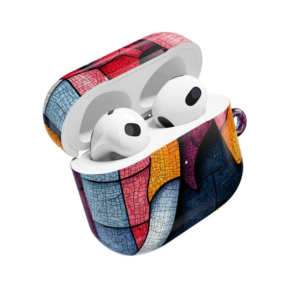 Blue Mosaic Elephant - AirPods Case