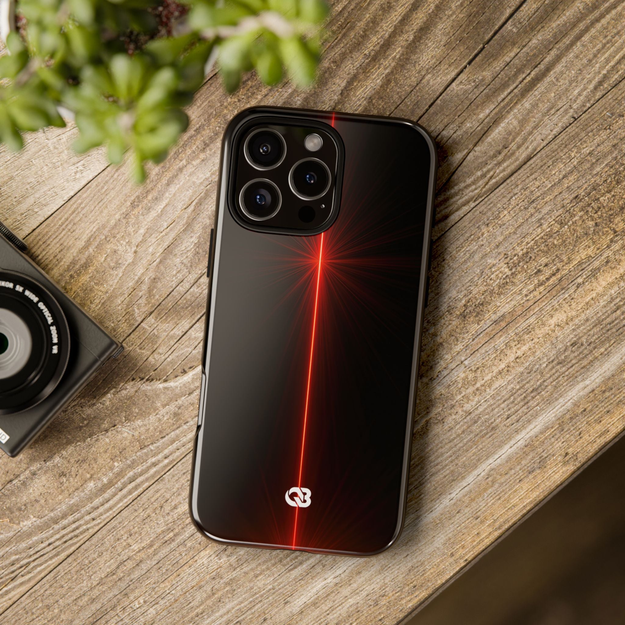 Red Tough Phone Case for iPhone - Crimson Flare Vector
