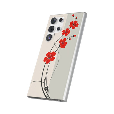 Beige Lite Phone Case for Samsung - Scarlet Ink Petals