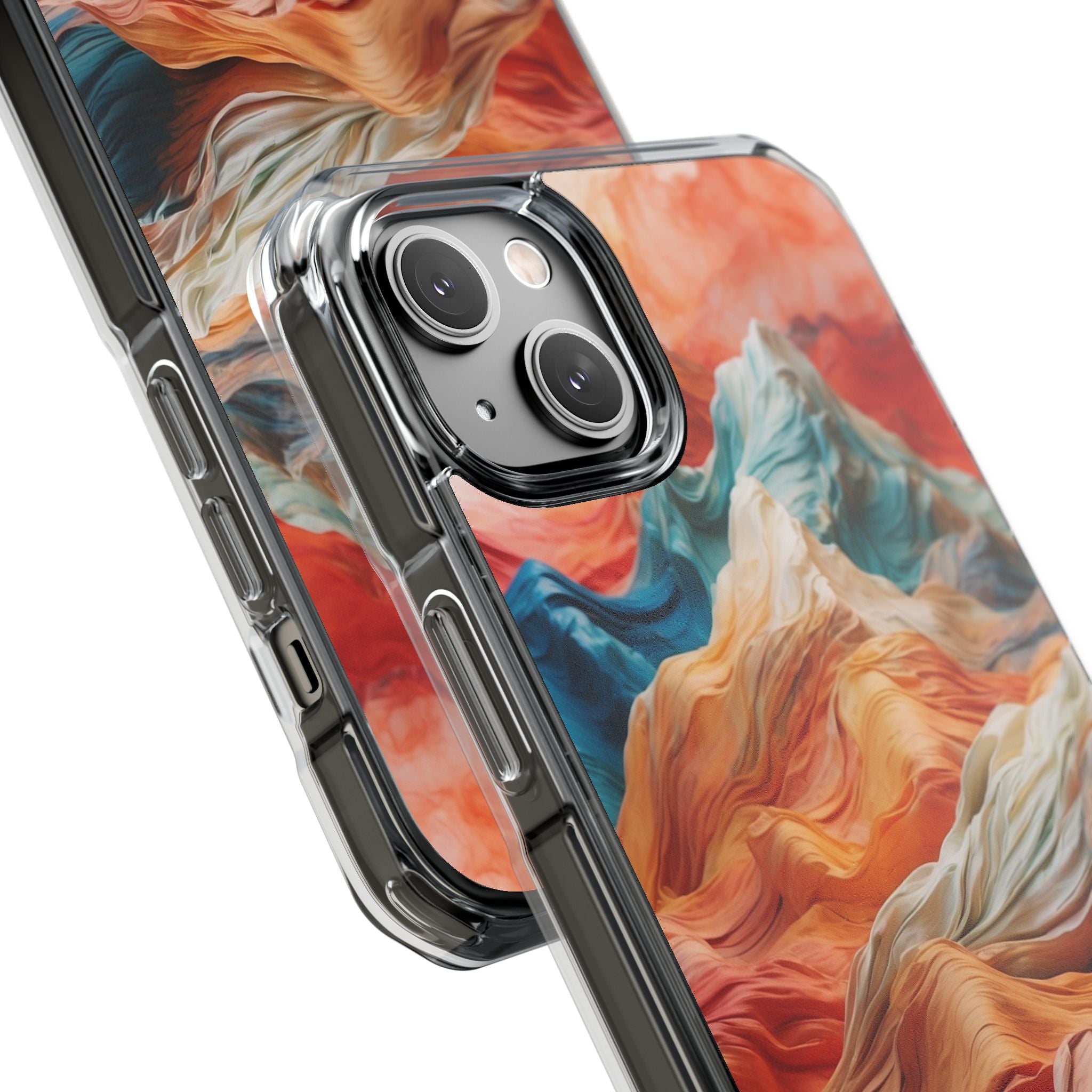 Fabric Peaks Cream iPhone 14 Plus Case - Impact