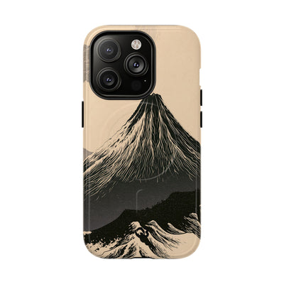 Beige Tough 2.0 Magsafe Phone Case for iPhone - Obsidian Ink Summit