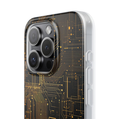 Gold Lite Phone Case for iPhone - Amber Core Mainframe