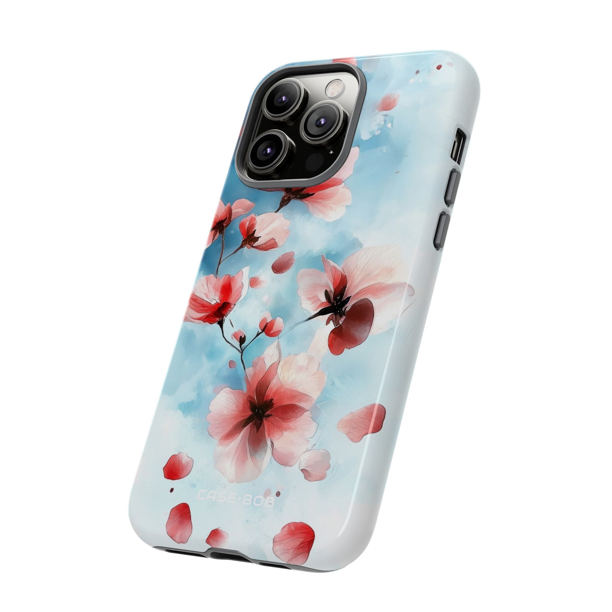 Pink Blossom Drift iPhone 14 Pro Max Cover - Tough
