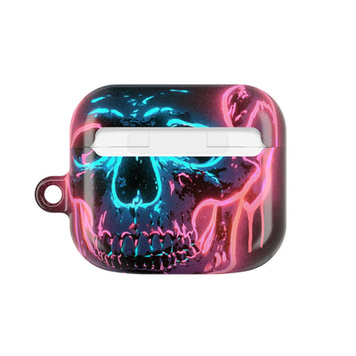 Neon Drip Skull · Hard Case for AirPods & AirPods Pro · Black
