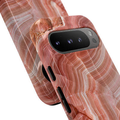 Blushing Rose Strata · Tough Phone Case for Pixel ·  Pink