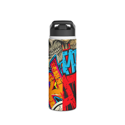 Skate Skull Riot · Insulated Water Bottle · Red