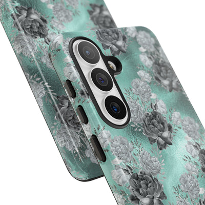 Frost Mint Floral · Tough Phone Case for Samsung