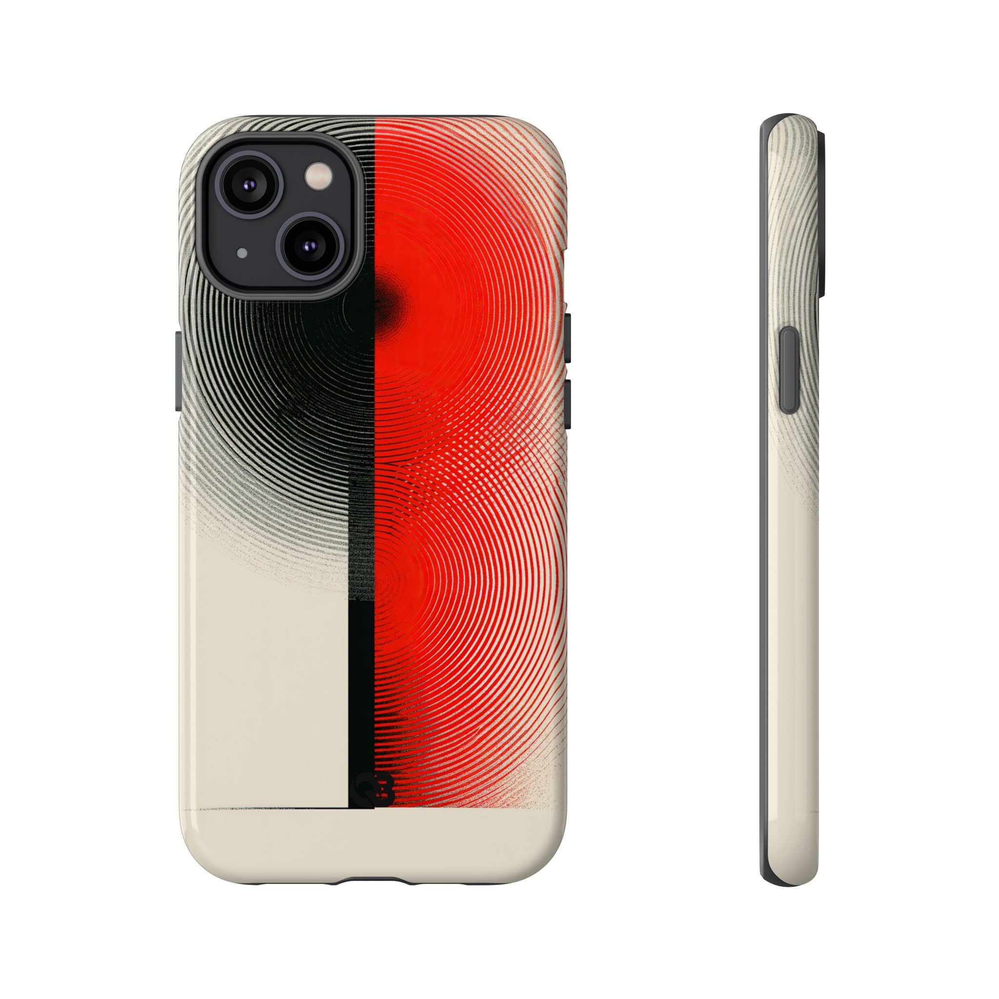 Red Tough Phone Case for iPhone - Split Signal Red