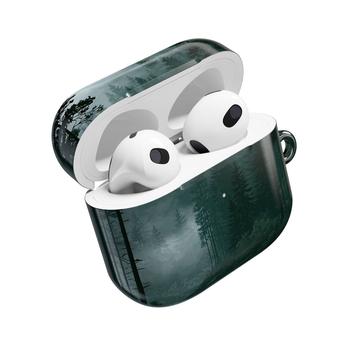 Misty Pine Reflections · Hard Case for AirPods & AirPods Pro · Green