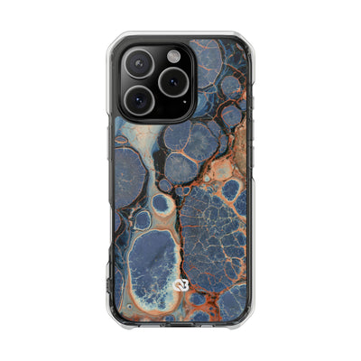 Astral Orb Resonance · Clear Impact Magnetic Phone Case for iPhone · Blue