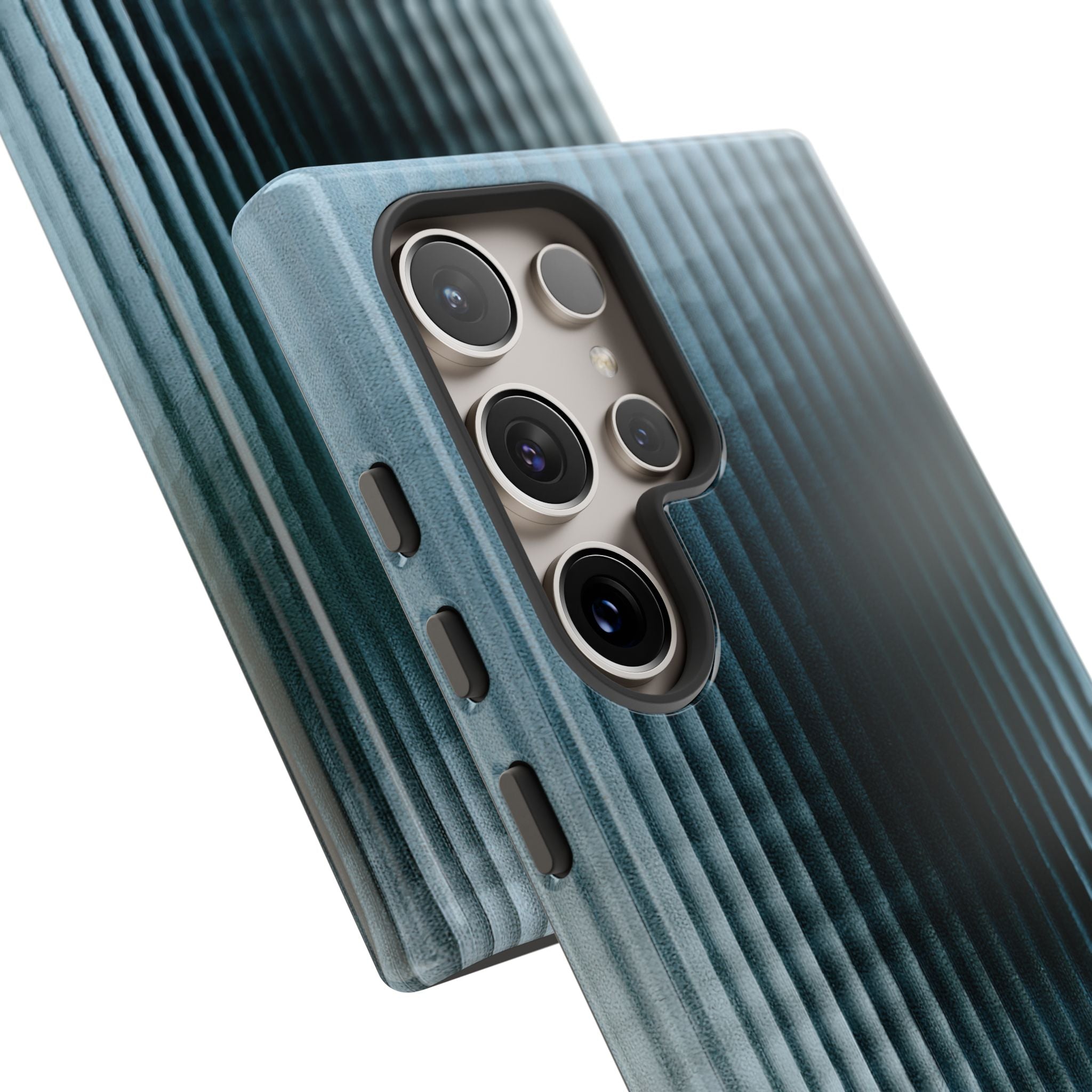 Blue Tough Phone Case for Samsung - Glacial Reeded Glass