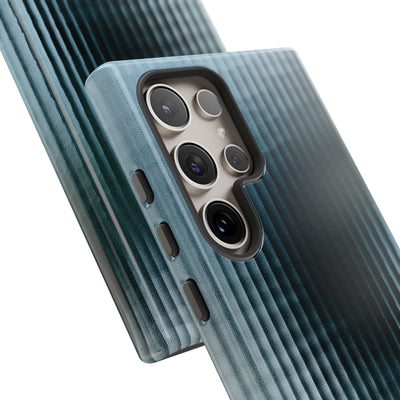 Blue Tough Phone Case for Samsung - Glacial Reeded Glass