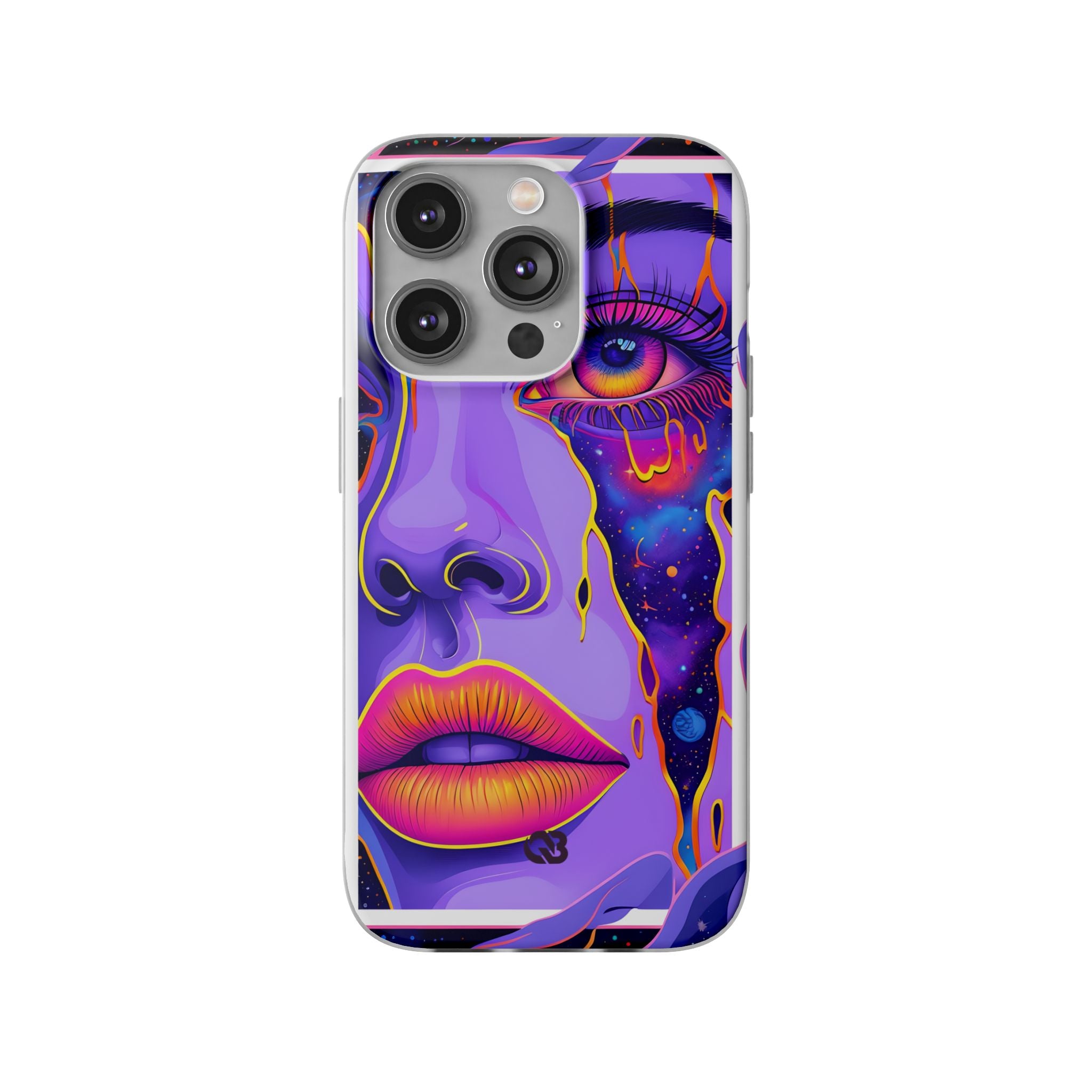 Violet Cosmic Gaze · Soft Custodia per iPhone