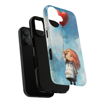 Crimson Heart Sky · Tough Phone Case for iPhone
