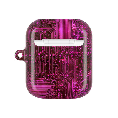 Magenta Circuit Trace · Hard Case for AirPods & AirPods Pro · Pink