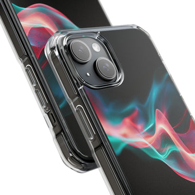 Digital Frequency · Clear Impact Magnetic Phone Case for iPhone · Black