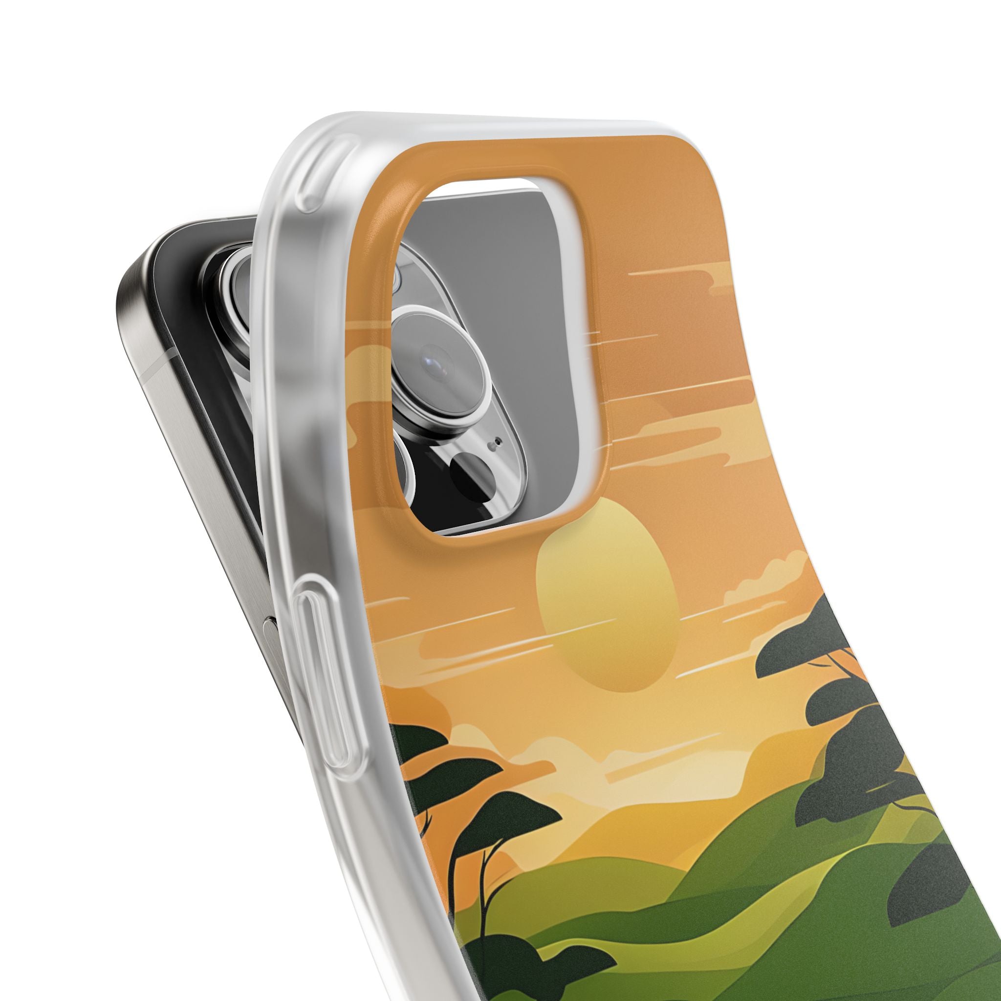 Verdant Horizon Sun · Soft Phone Case for iPhone