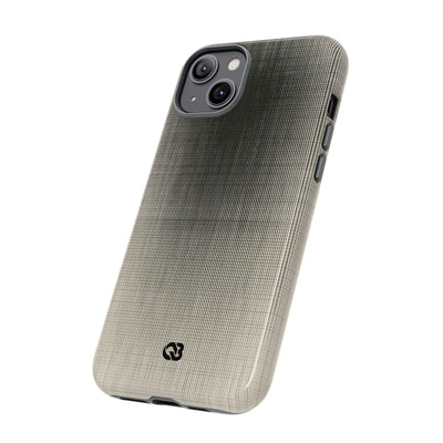 Beige Tough Phone Case for iPhone - Carbon Screen Grid