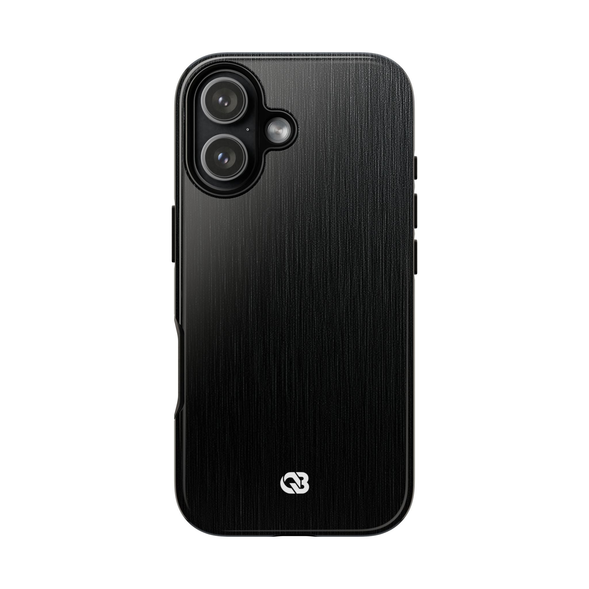 Black Tough Phone Case for iPhone - Brushed Obsidian Slate