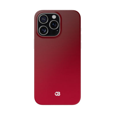 Red Lite Phone Case for iPhone - Crimson Velvet Fade