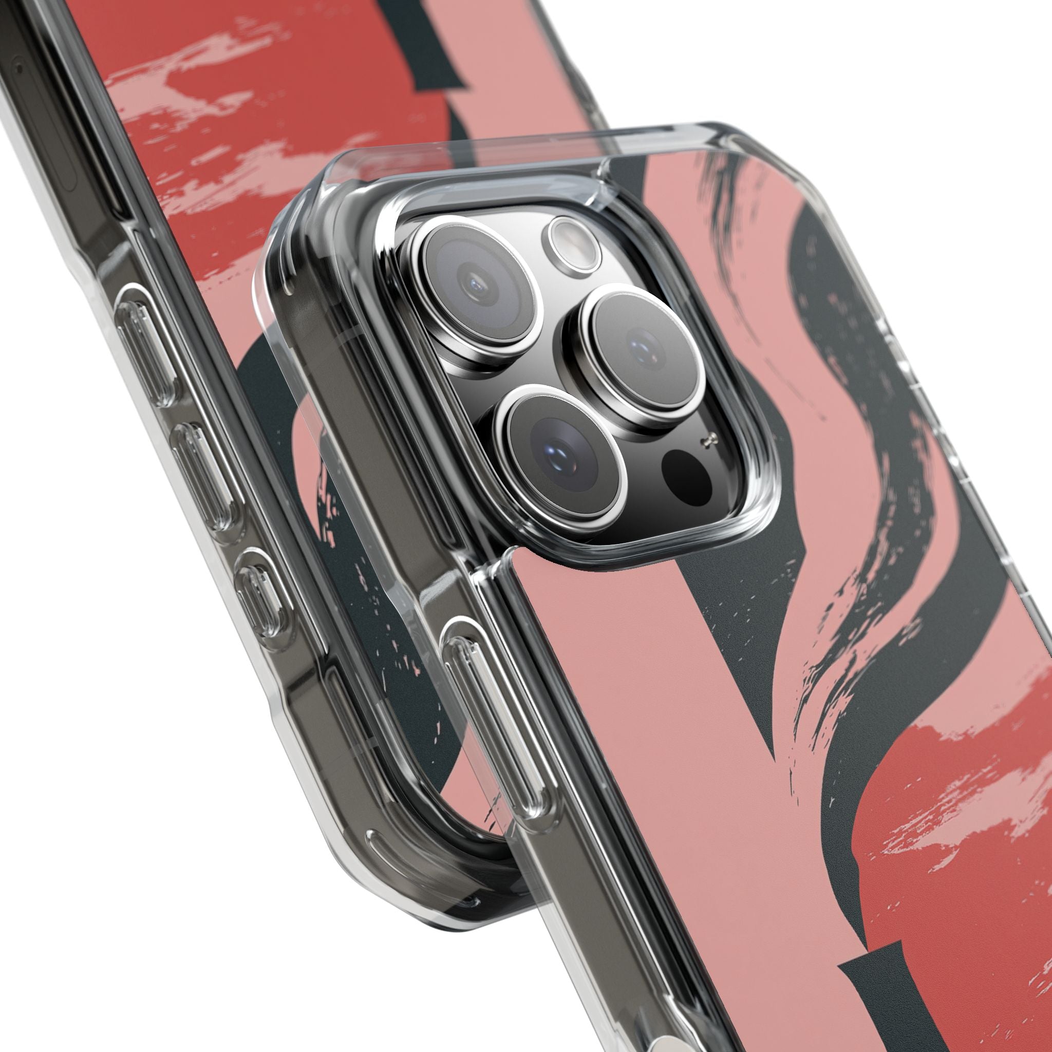 Pink Impact MagSafe Phone Case for iPhone - Cinder Rose Plume