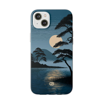 Blue Lite Phone Case for iPhone - Midnight Kyoto Pine
