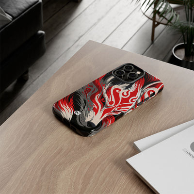 Crimson Kitsune Spirit · Tough Phone Case for iPhone · Red
