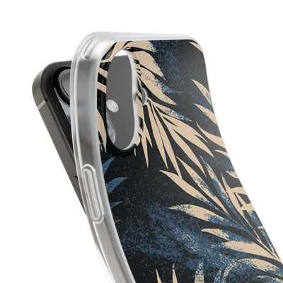 Blue Lite Phone Case for iPhone - Midnight Indigo Palm