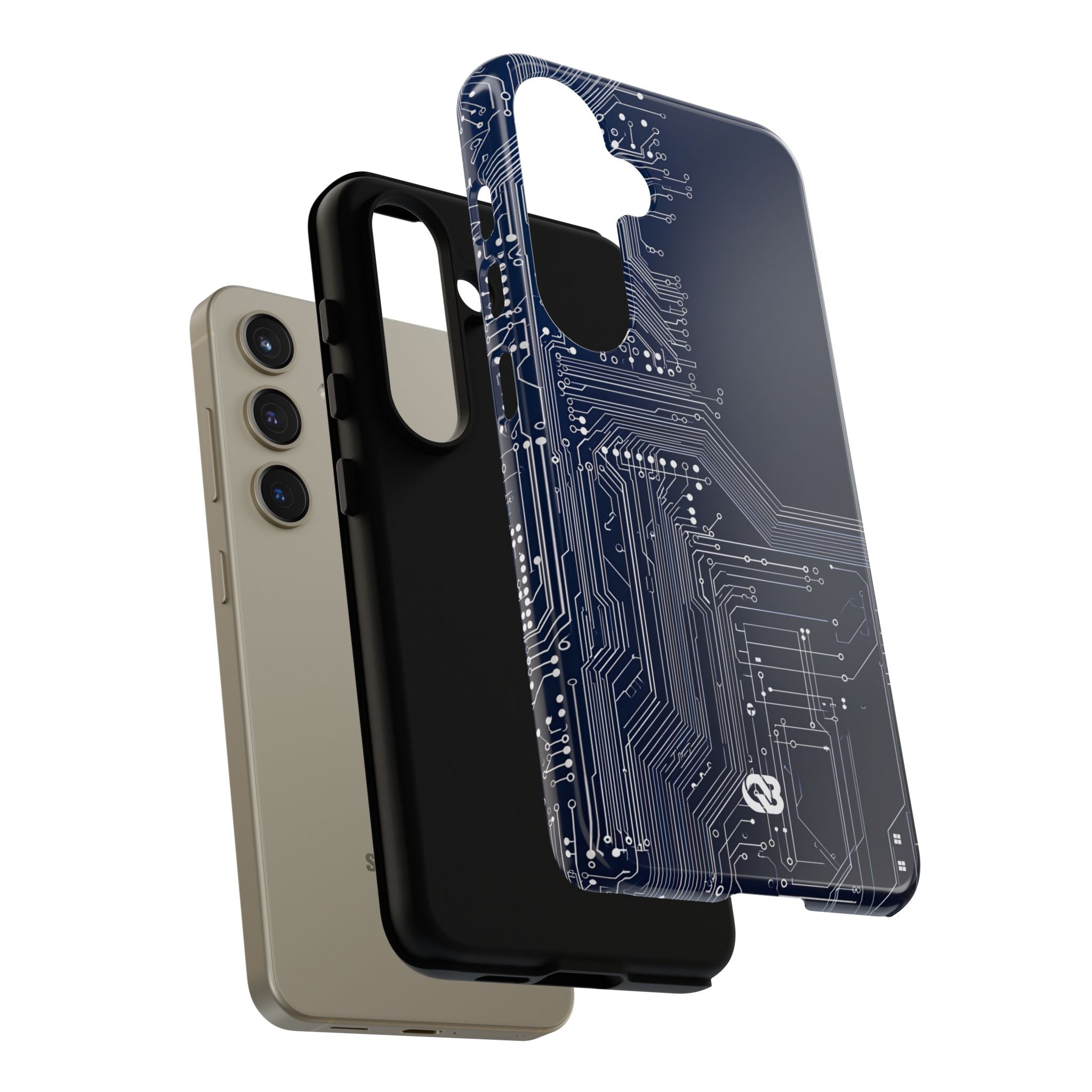 Blue Tough Phone Case for Samsung - Cobalt Data Stream