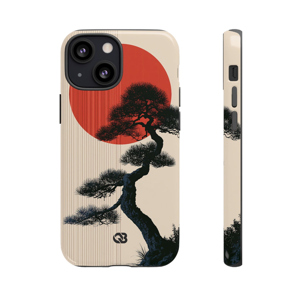 Crimson Sun Bonsai · Tough Phone Case for iPhone · Beige