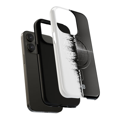 Black Tough 2.0 Magsafe Phone Case for iPhone - Static Signal Split