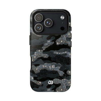 Glitter Shadow Camo · Tough Phone Case for iPhone · Black