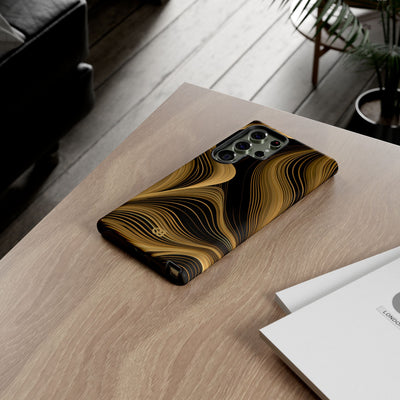 Gold Tough Phone Case for Samsung - Molten Copper Strands