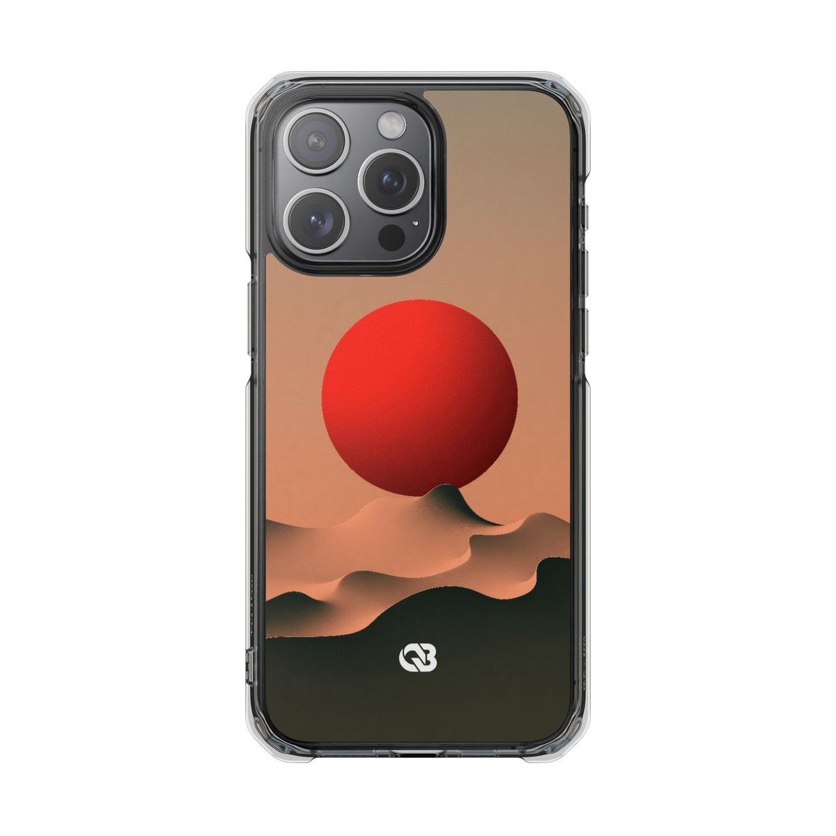 Crimson Sol Ridge · Clear Impact Magnetic Phone Case for iPhone · Red