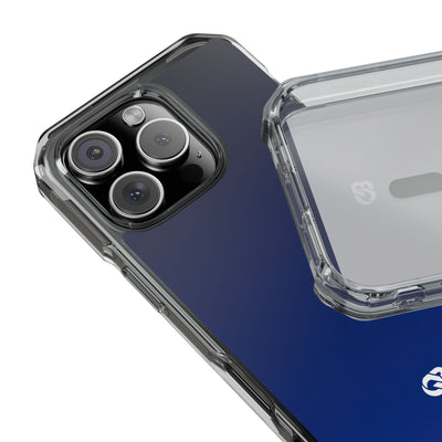 Midnight Cobalt Gradient · Clear Impact Magnetic Phone Case for iPhone · Blue
