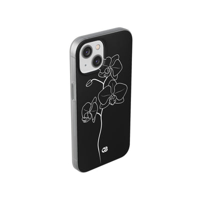 Black Lite Phone Case for iPhone - Noir Alabaster Orchid