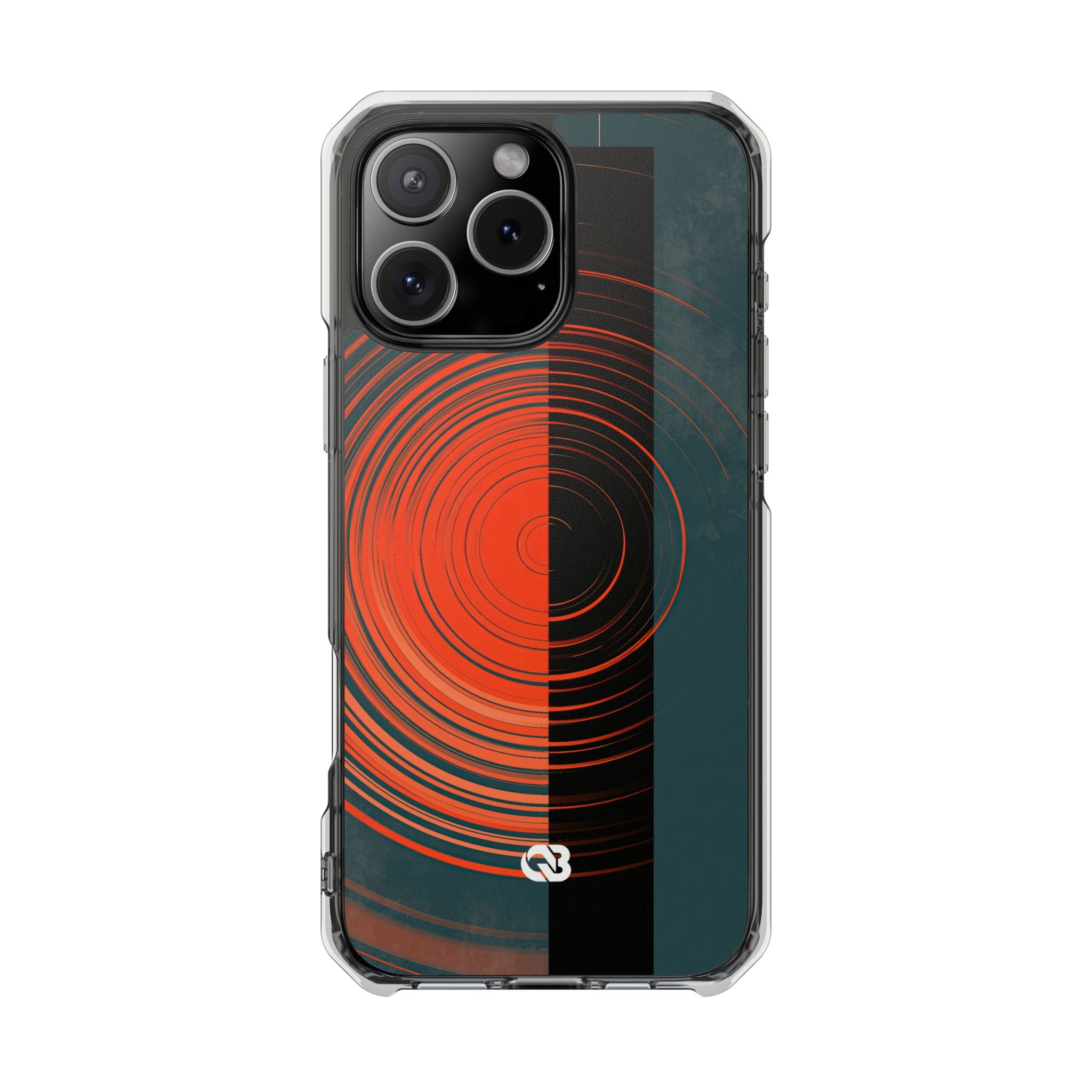 Teal Impact MagSafe Phone Case for iPhone - Burnt Slate Radial