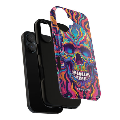 Flaming Skull iPhone 16 Case - Tough