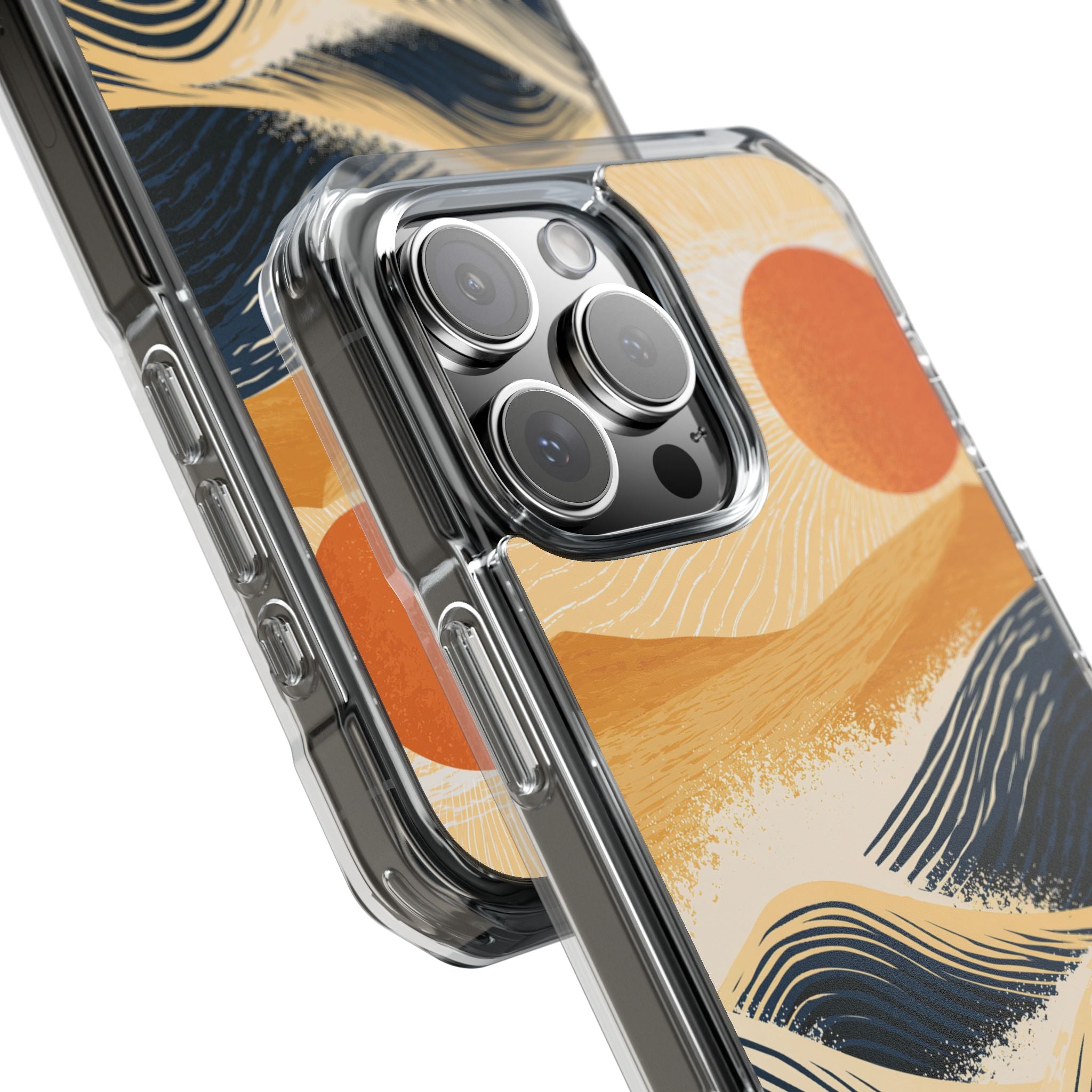 Blue Impact MagSafe Phone Case for iPhone - Kyoto Cresting Tide