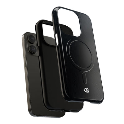 Black Tough 2.0 Magsafe Phone Case for iPhone - Midnight Brushed Grain
