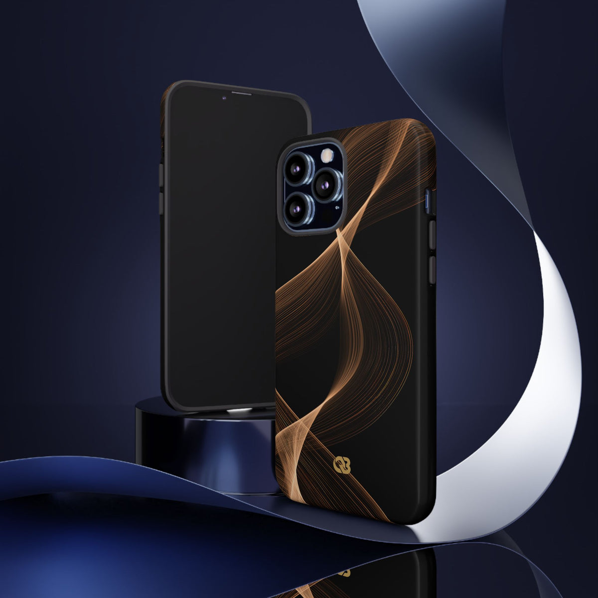Amber Contour Flow · Tough Phone Case for iPhone · Black