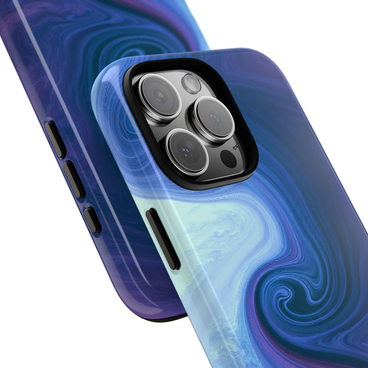Azure Fluid Swirl · Tough Phone Case for iPhone · Blue