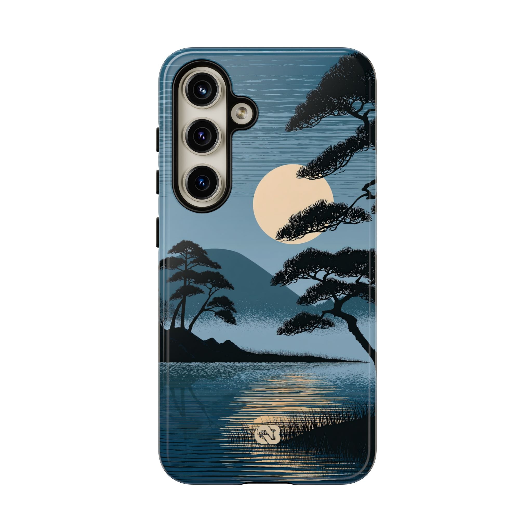 Blue Tough Phone Case for Samsung - Midnight Kyoto Pine