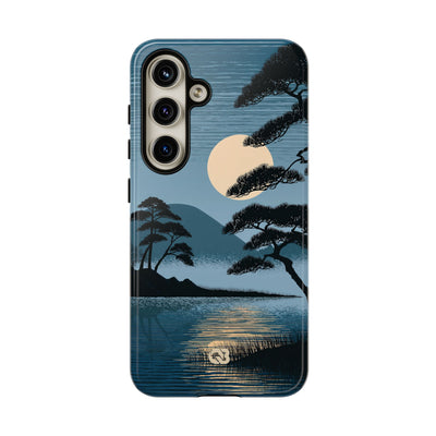 Blue Tough Phone Case for Samsung - Midnight Kyoto Pine