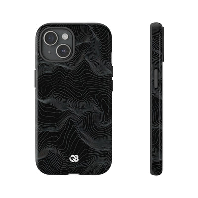 Obsidian Contour Elevation · Tough Phone Case for iPhone · Black