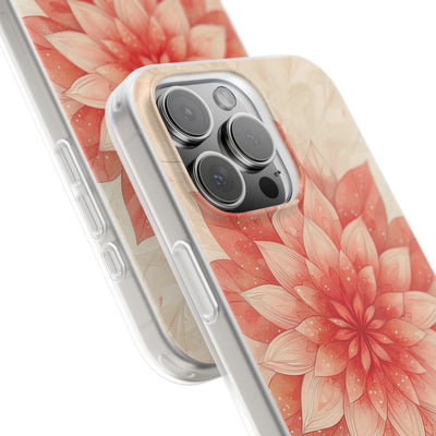 Coral Layered Bloom · Soft Phone Case for iPhone
